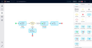 exemplo de fluxo de desenvolvimento low-code na plataforma Mendix